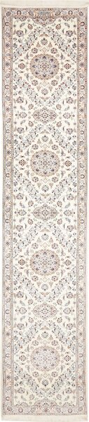 Tappeto Nain 6la Persia Floreale Crema Azzurro 82x415 Cm