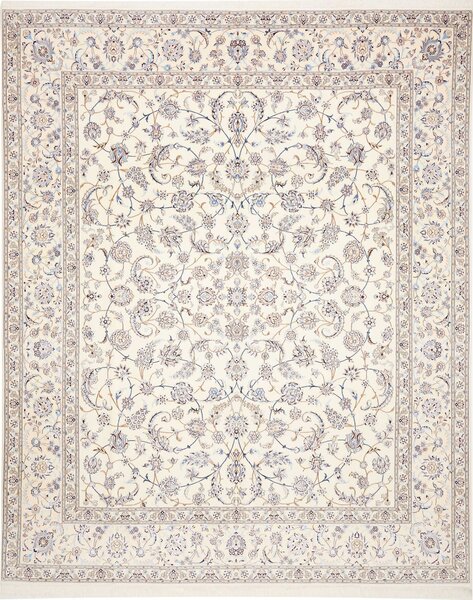 Tappeto Nain 6la Persia Floreale Crema Blu 255x316 Cm