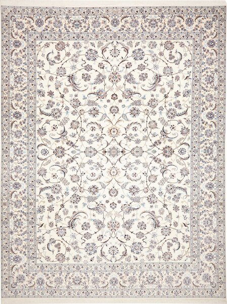 Tappeto Nain 6la Persia Floreale Avorio Blu 306x403 Cm