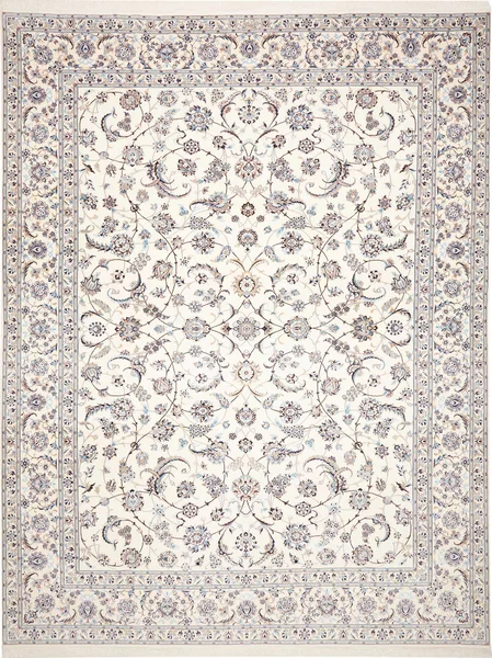 Tappeto Nain 6la Persia Floreale Avorio Blu 306x403 Cm