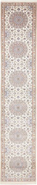 Tappeto Nain 6la Persia Floreale Avorio Blu 83x445 Cm