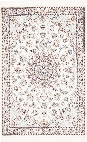 Tappeto Nain 9la Persia Medaglione Crema Blu 81x122 Cm