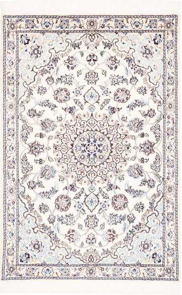 Tappeto Nain 9la Persia Medaglione Crema Blu 80x119 Cm