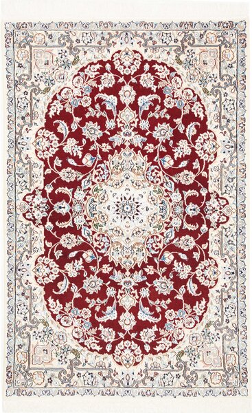 Tappeto Nain 9la Persia Medaglione Rosso Crema 102x155 Cm