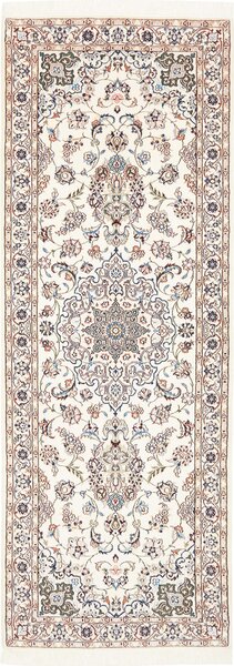 Tappeto Nain 9la Persia Medaglione Avorio Blu 84x235 Cm