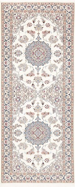 Tappeto Nain 9la Persia Medaglione Crema Blu 86x215 Cm