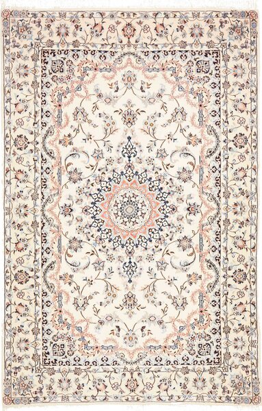 Tappeto Nain 9la Persia Medaglione Crema Blu 160x245 Cm
