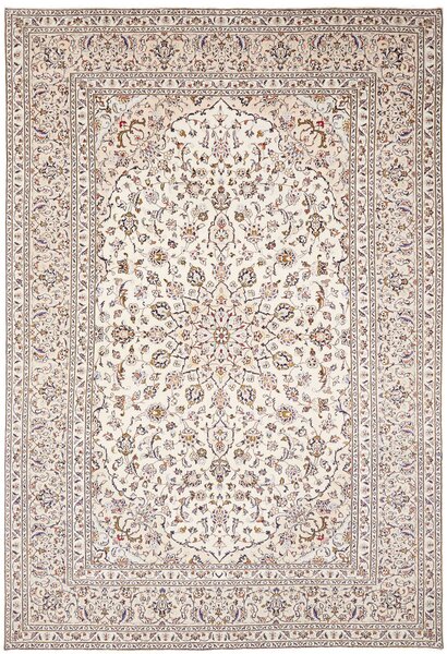 Tappeto Kashan Persia Medaglione Crema Policromo 240x355 Cm