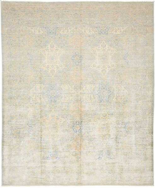 Tappeto Zigler Extra Fine Pakistan Medaglione Azzurro Beige Chiaro 238x290 Cm