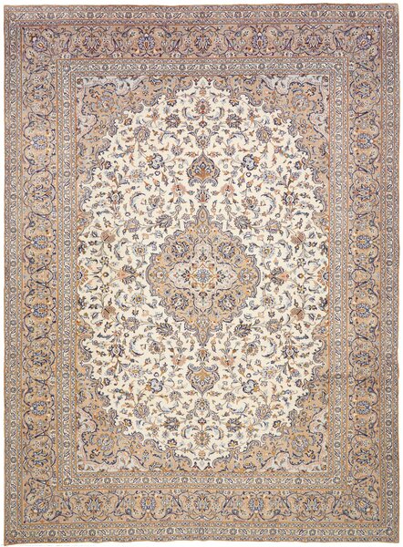 Tappeto Kashan Persia Medaglione Crema Beige 298x400 Cm