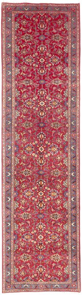 Tappeto Kashmar Persia Floreale Rosso Bordeaux 100x390 Cm