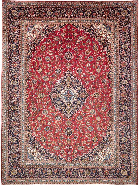 Tappeto Ardakan Persia Medaglione Rosso Blu 298x405 Cm