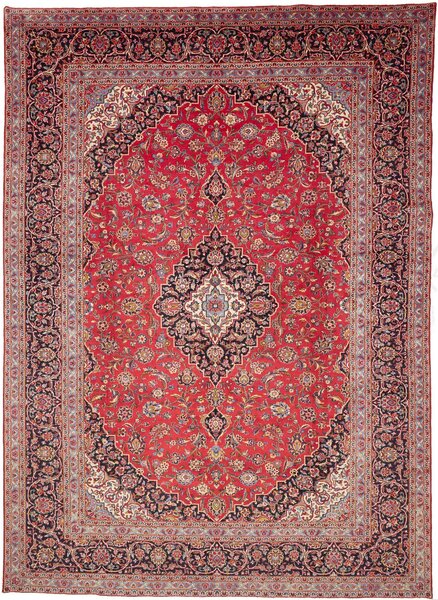 Tappeto Ardakan Persia Medaglione Rosso Blu 294x404 Cm
