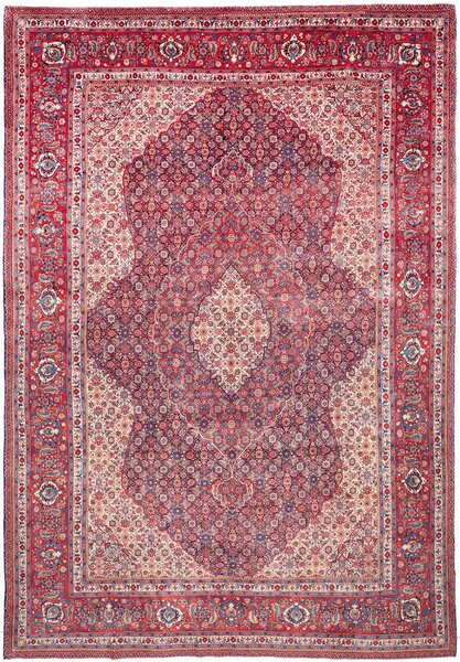 Tappeto Sarough Persia Medaglione Rosso Crema 280x406 Cm