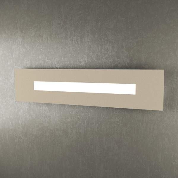 Applique Moderna Rettangolare Wally Metallo Sabbia 2 Luci 2G11 71Cm