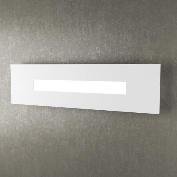 Applique Moderna Rettangolare Wally Metallo Bianco 2 Luci 2G11 56Cm