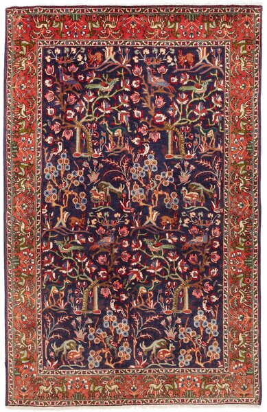 Tappeto Tabriz 40 Raj Persia Floreale Blu Terracotta 98x153 Cm