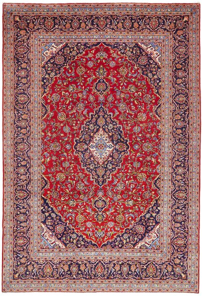 Tappeto Ardakan Persia Medaglione Rosso Blu 206x303 Cm