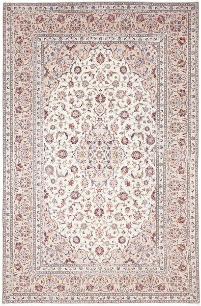 Tappeto Kashan Persia Medaglione Avorio Bordeaux 204x310 Cm