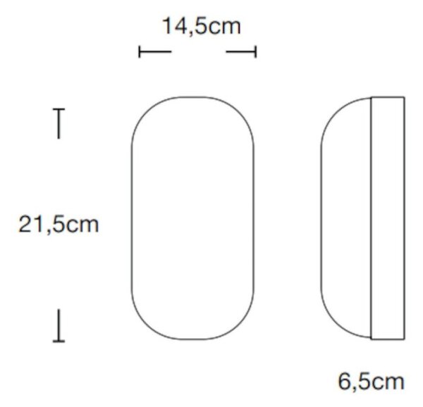 Applique moderna lampadari bartalini oilap o 15 led cct ip65 policarbonato - Lampadari Bartalini Gesso