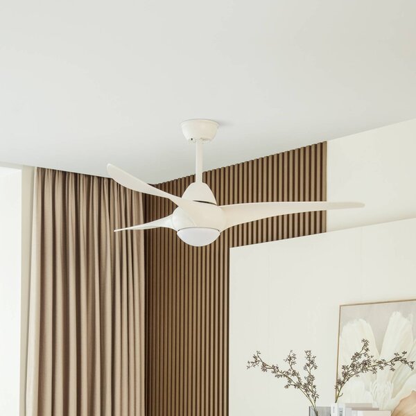 Ventilatore da soffitto Starluna LED Zoika, bianco, silenzioso, Ø 115 cm