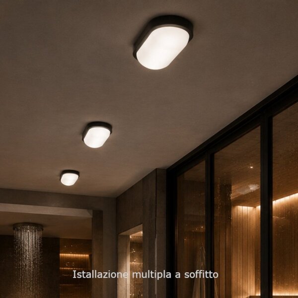 Applique moderna lampadari bartalini oilap o 20 led cct ip65 policarbonato - Lampadari Bartalini Gesso