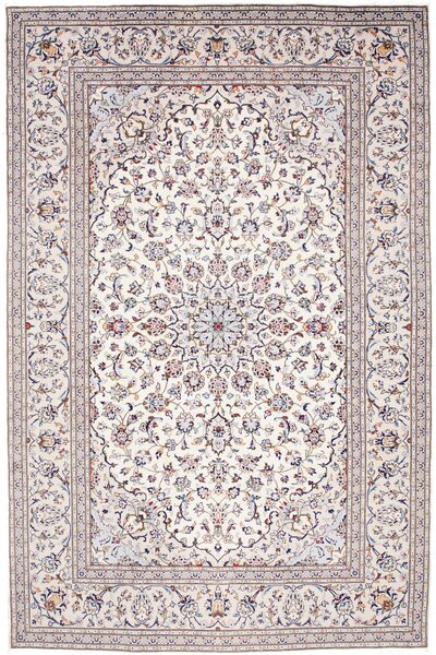 Tappeto Kashan Persia Medaglione Avorio Blu 200x300 Cm