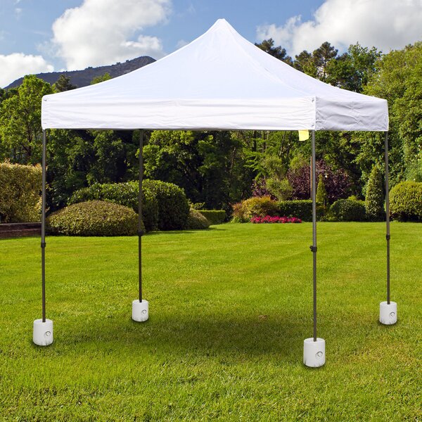 Outsunny Set 4 Pezzi Pesi per Gazebo Riempibili con Acqua o Sabbia, Bianco PE 22 x 24 x 25 cm Bianco