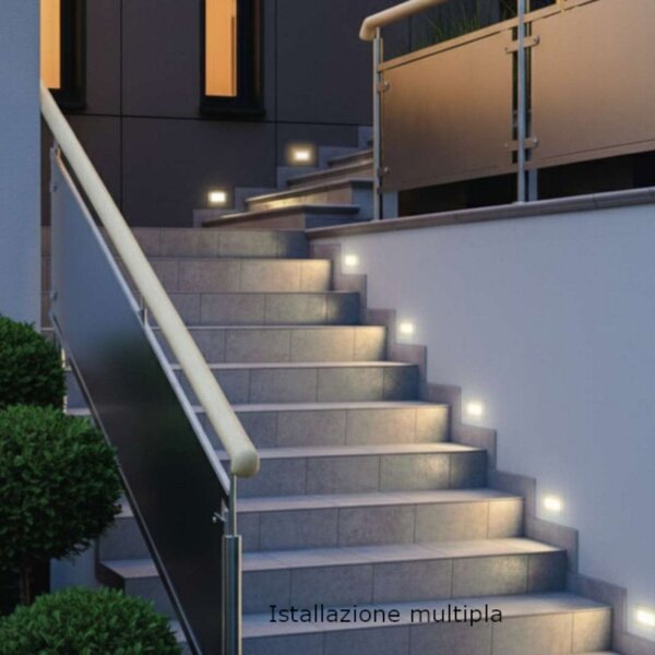 Segnapasso incasso lampadari bartalini pets glass 503 cct led ip65 metallo vetro - Lampadari Bartalini Gesso