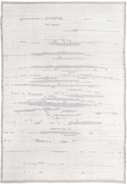 Tappeto Gabbeh Marrakech Persia Astratto Bianco Grigio Chiaro 308x450 Cm
