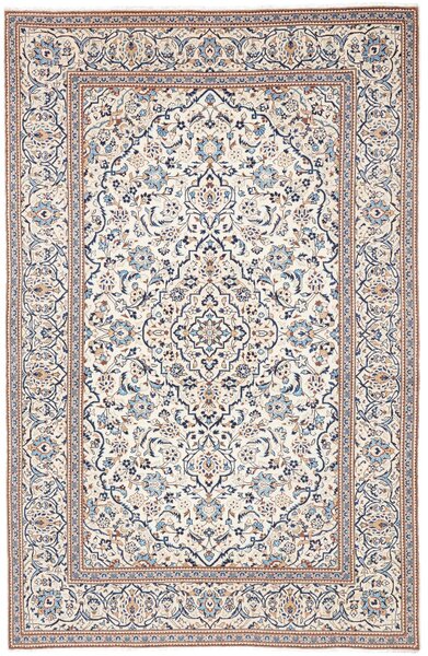 Tappeto Kashan Persia Medaglione Avorio Blu 193x298 Cm