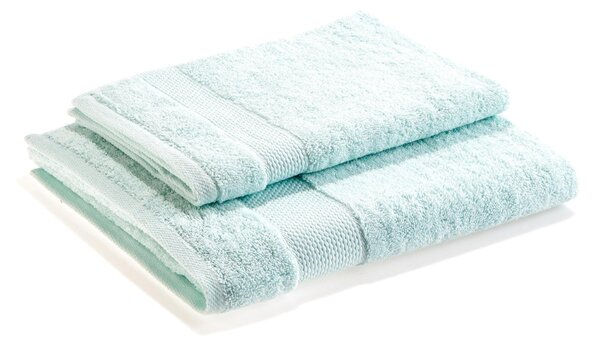 Asciugamano cotone 100% verde 34 x 26.5 cm, made in Italy, set di 2 pezzi