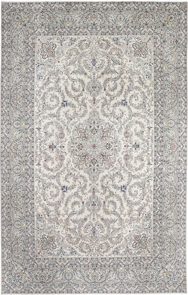 Tappeto Kashan Persia Medaglione Crema Blu 334x532 Cm