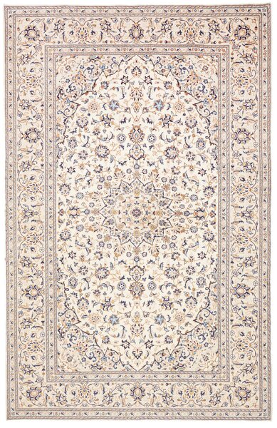 Tappeto Kashan Persia Medaglione Crema Blu 200x305 Cm