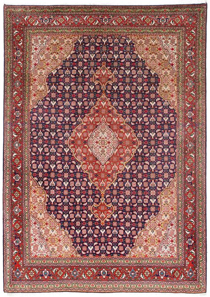 Tappeto Tabriz 40 Raj Persia Medaglione Blu Rosso 145x208 Cm