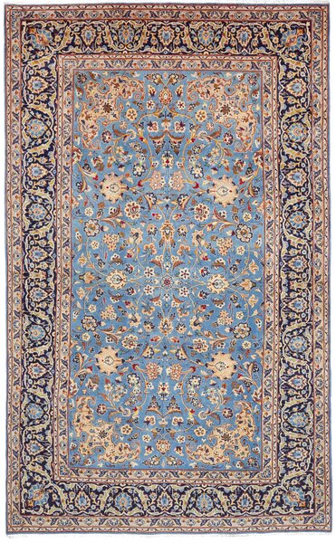 Tappeto Kashan Persia Floreale Azzurro Crema 205x333 Cm