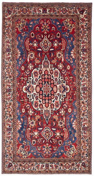 Tappeto Bakhtiyar Persia Medaglione Rosso Blu 168x322 Cm