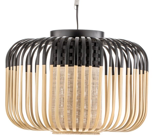 Plafoniera Forestier, Bamboo Light S, dimmerabile, Nero, Soggiorno, Bambù, Design
