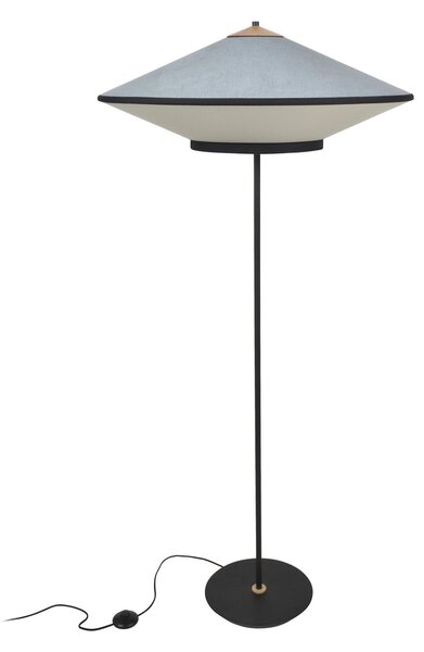 Lampada da terra Forestier, Cymbal, Blu, Soggiorno, Tessuto / Tessile, Design