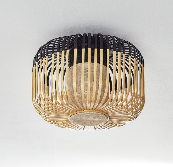Plafoniera Forestier, Bamboo Light S, dimmerabile, Nero, Soggiorno, Bambù, Design