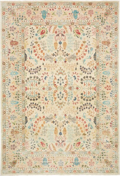 Tappeto Shahi Fine Pakistan Floreale Avorio Multicolore 204x305 Cm