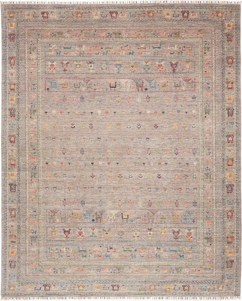 Tappeto Rubin Pakistan Geometrico Tortora Multicolore 244x304 Cm