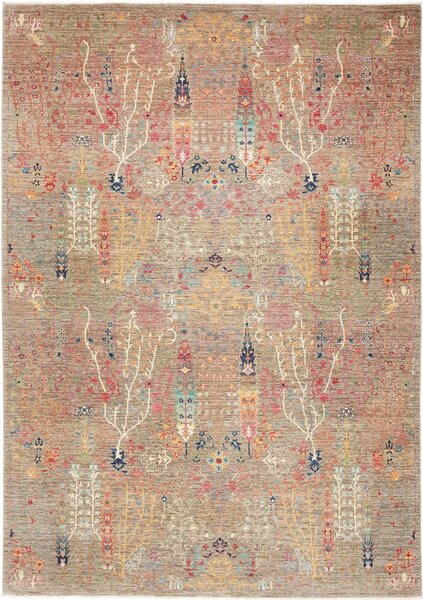 Tappeto Shahi Fine Pakistan Astratto Multicolore Grigio 204x290 Cm