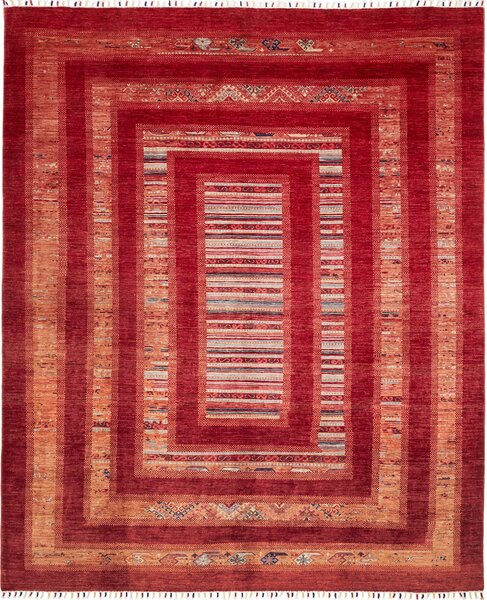 Tappeto Siva Pakistan Astratto Rosso Arancio 243x300 Cm