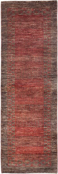 Tappeto Royal Gabbeh Pakistan Geometrico Rosso Terra Marrone 81x254 Cm