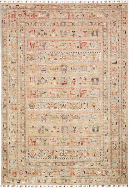 Tappeto Rubin Pakistan Astratto Beige Multicolor 162x239 Cm