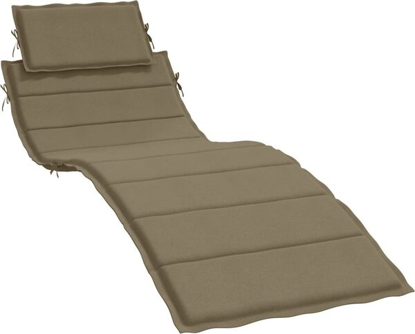 Cuscino lettino Melange Taupe 186x58x4 cm in tessuto
