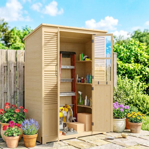 Outsunny Capanno da Giardino Walk-in con Pavimento e 4 Finestre | Aosom Italy