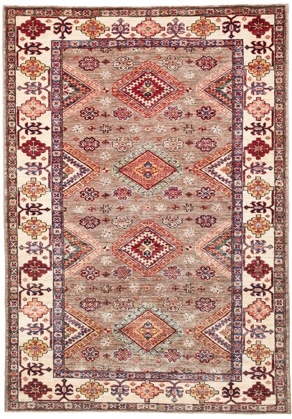 Tappeto Kazak Fine Pakistan Astratto Marrone Rosso 125x185 Cm