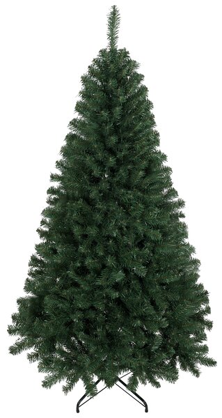 Albero di Natale Artificiale 98x98x180 cm con 888 Rami Ignifughi e Base Pieghevole in Metallo Verde